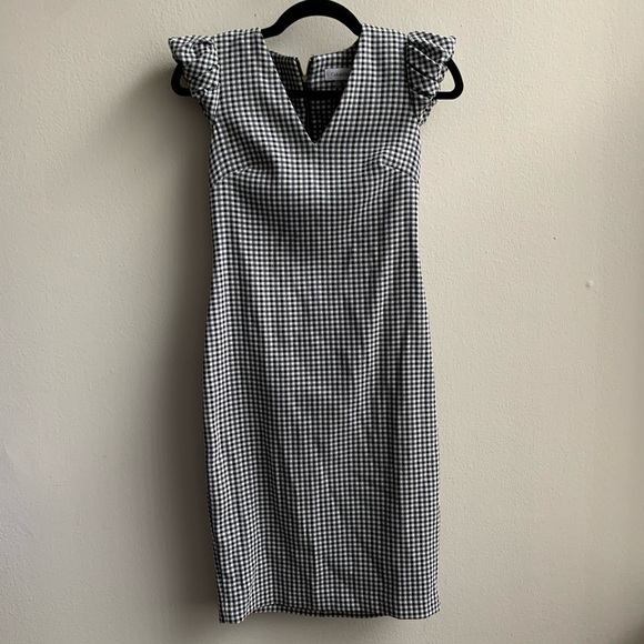 Calvin Klein Dresses & Skirts - Calvin Klein Gingham Cap Sleeve Dress Size 2
